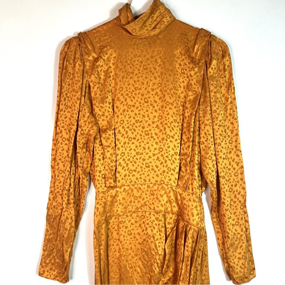 Ronny Kobo Kaira Silk Jacquard Leopard Dress Size Small - Picture 6 of 16
